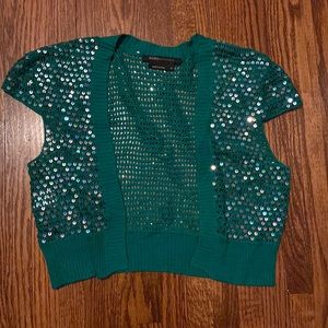 BCBG Maxazria sparkly shrug